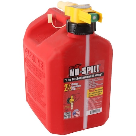 No-Spill NO-SPILL Red 1 1/4 Gallon No Spill Fast Flow Portable Fuel Can - Professional Quality 765-100